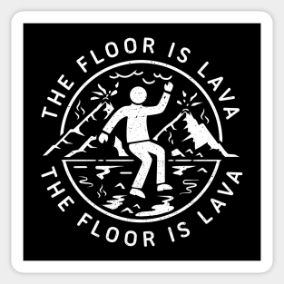 The Floor Is Lava BW Symbol Sticker